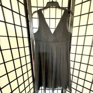 J. Crew black silk v-neck dress NWOT